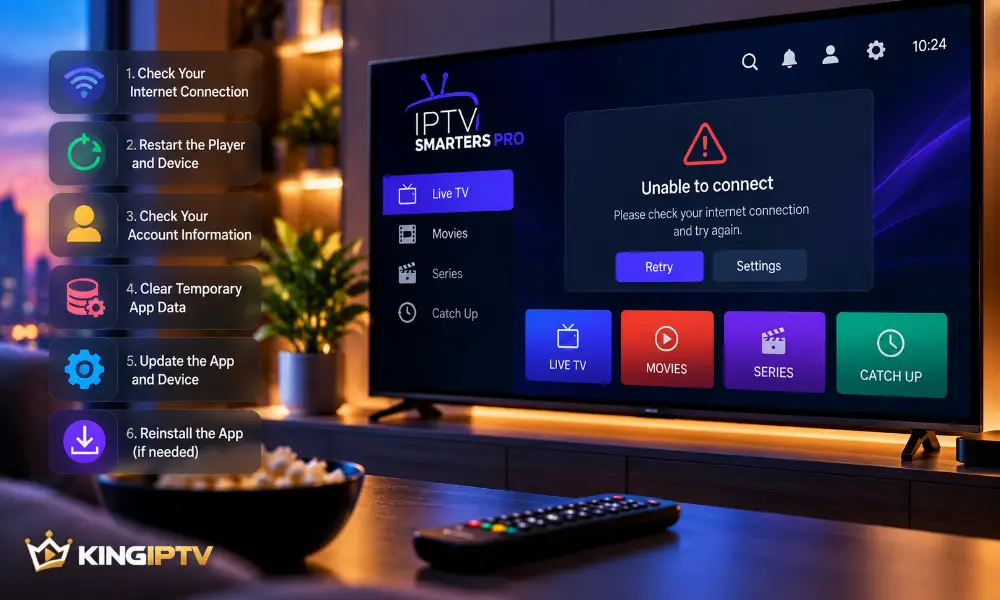 IPTV Smarters Pro Not Working? 6 Troubleshooting Steps